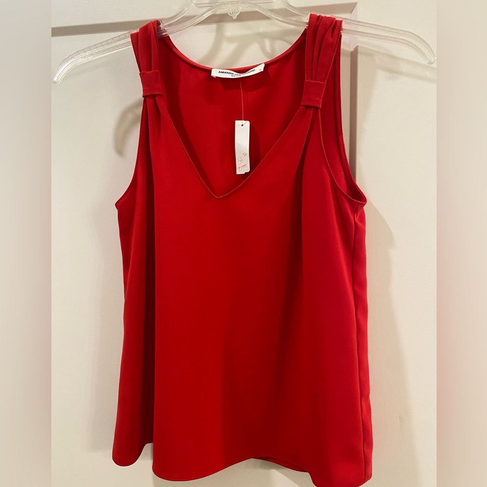 Amanda Uprichard red tank blouse